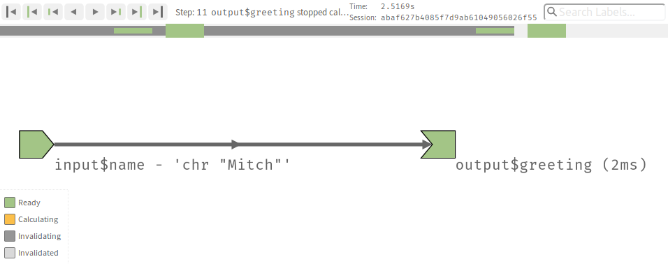 React log for hello Mitch